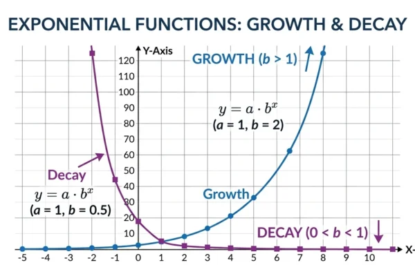 How to Match Each Exponential Function With Its Rate of Growth or Decay