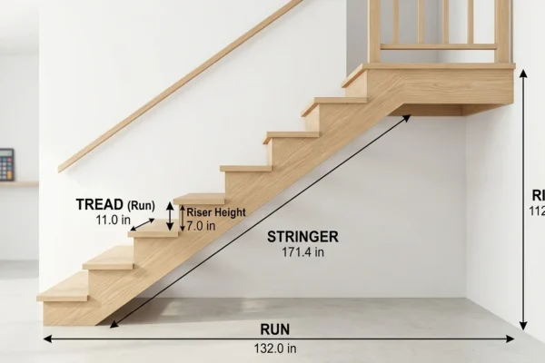 Stair Calculator: Rise, Run, Tread & Stringer Calculator