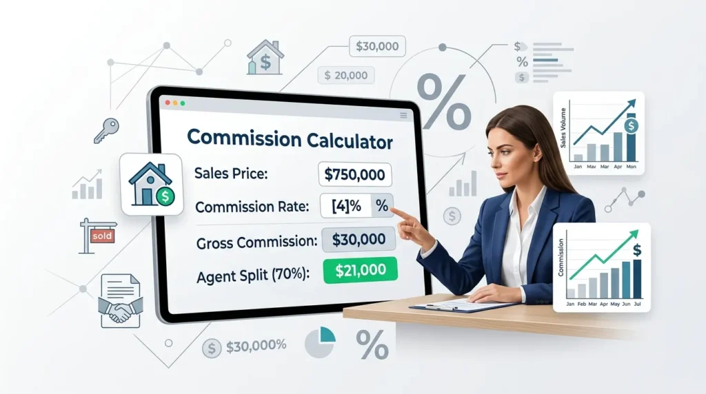 Commission Calculator for sales, realtor and real estate commission