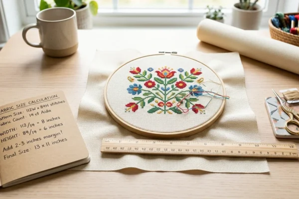 How to Calculate Cross Stitch Fabric Size From Stitch Count
