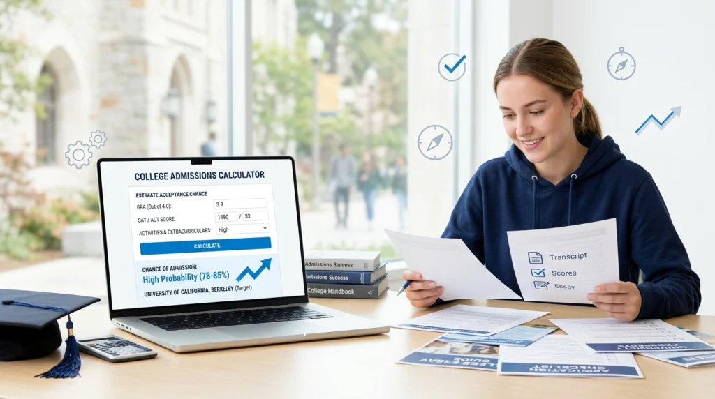 College admissions calculator for estimating college acceptance chances